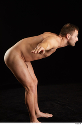 Upper Body Man White Nude Slim Studio photo references